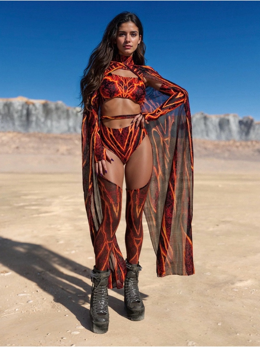 Lava Burst Chaps Wings Set
